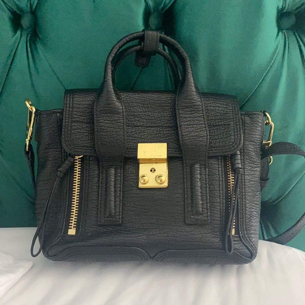 3.1 Phillip Lim Black Mini Pashli Leather Satchel